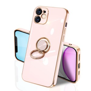 iPhone 11 ケース リング付き イフォン11 リング TPU カバー 全面保護 耐衝撃 スマホケース 360°回転 スタンド機能 携帯カバー 車載ホル