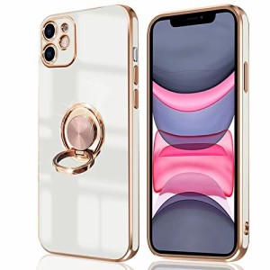 iPhone 11 ケース リング付き アイフォン11 リング カバー 全面保護 スマホケース TPU 耐衝撃 スタンド機能 車載スタンド対応 ストラップ