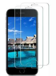 iPhone8plus 用 ガラスフィルム iPhone7plus 用 強化 ガラス 液晶 フイルム 5.5インチ (2枚セット) 硬度9H 耐衝撃 高透過率 指紋防止 気