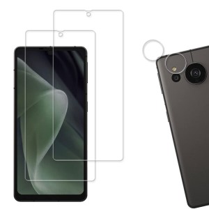 KPNS 日本素材製 強化ガラス AQUOS Sense7 Plus 用 ガラスフィルム カメラフィルム カバー 保護フィルム