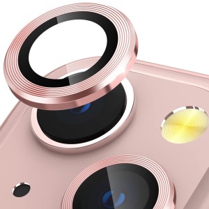 CloudValley カメラフィルム iPhone 13 / iPhone 13 mini 用 カメラ レンズ保護フィルム 強化ガラス + アルミニウム合金製 9H硬度 耐衝撃