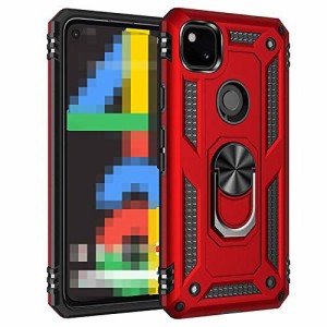 Pixel4a用（5G ケース/カバー 耐衝撃 TPU かっこいい 片手持ちに便利なリング付き カバー 頑丈 ソフトケース/カバー グーグル ピクセル4a