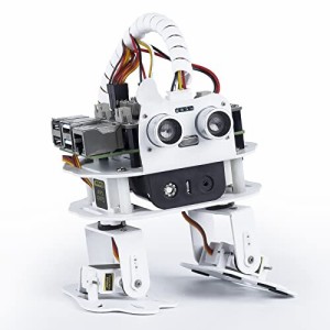 SunFounder PiSloth ラズベリーパイ AI プログラミング 4 DOF ロボットキット,多機能DIYバイオニック踊りロボット,スマホ/タブレットによ
