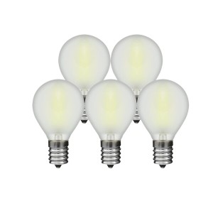 LED エジソン電球 昼光色 E17 豆電球 60Ｗ形相当 600lm 6W 復古電球 磨りガラスの材質 調光器非対応 6500K シャンデリア 5個入り