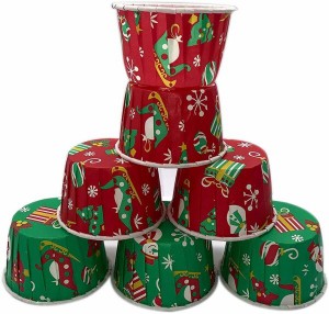 クリスマス マフィンカップ 100枚 ケーキカップ 耐熱カップ おかずカップ ベーキングカップ 紙製 使い捨て ケーキ型 おしゃれ DIY 製菓用