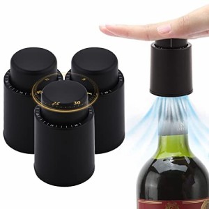 CMD ワインストッパー 3個セット ワイン 栓 鮮度長くキープ 真空保存 酸化防止 シャンパンストッパー 真空ストッパー ワイン保存 縦横で