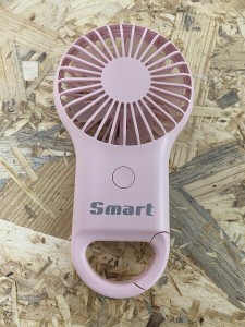 smart ハンディファン 携帯 扇風機 充電式 パワフル 静か 安全 安心 涼しい (ピンク)