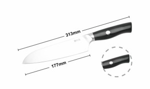 徳の夫 三徳包丁 料理包丁 食洗器対応 刃渡り177*43mm （3351-1）