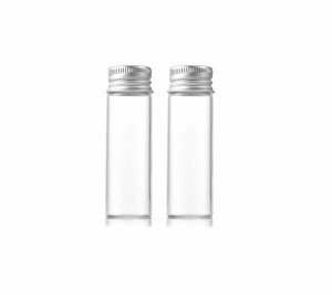 ガラス瓶 15ml 2本セットミニボトルは?色のアルミ蓋 シール容器 ガラス ビン 小瓶 小分けボトル 調味料ボトル 液体 保存 容器 小物 保管 