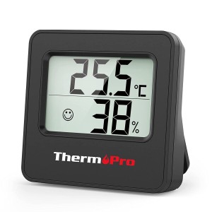 ThermoPro温湿度計 温度計 湿度計 デジタル 室温計 大画面 コンパクト 小さい温湿度計デジタル 高精度 センサー 見やすい 顔マーク 快適