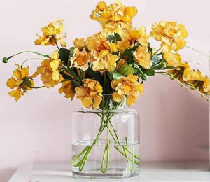 （若い若い）Young Young ガラスの花瓶 透明 花器 フラワーベース ガラスベース ガラスボトル アレンジ インテリア 水栽培 生け花 造花 