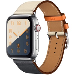 HEYOZURY Apple Watch バンド 二重巻 革 44mm 40mm 45mm 41mm アップルウォッチバンド レザー 7 6 5 4 3 2 1 SE Sport、Edition向けのバ