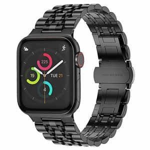 Band コンパチブル Apple Watch バンド 49mm 45mm 44mm 42mm、女性男性ビジネスアップルウォッチバンド、ステンレススチールメタル交換バ