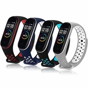 (Vancle) コンパチブル Xiaomi Mi Band 4 バンド/Mi Band 3 バンド 交換ベルト 通気性 柔らかい シリコン 交換用 ブレスレット シャオミ 