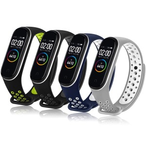 (Vancle) コンパチブル Xiaomi Mi Band 4 バンド/Mi Band 3 バンド 交換ベルト 通気性 柔らかい シリコン 交換用 ブレスレット シャオミ 