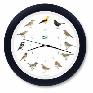 KOOKOO（クークー) Singv?gel（ソングバード) ブラックブルー色 歌う壁掛け時計 癒される小鳥の声 贈り物に最適 お歳暮 インテリアコーデ