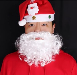 2点セット サンタ 髭 サンタのひげ サンタクロース ウィッグ ひげ コスプレ JGuang クリスマス 飾り クリスマス ギフト