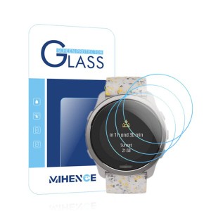 Mihence Compatible with Suunto 5 PEAK 保護フィルム, 9H ガラス保護フィルム 対応 スント 5 Peak Smartwatch スマート腕時計 2.5Dラウ