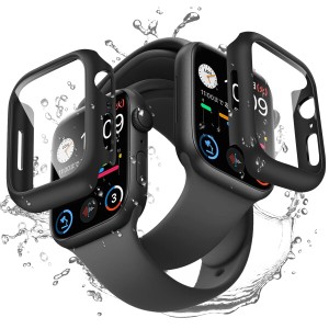 Apple Watch Series 7 用 防水ケース IP67防水規格 実機検証 ハードケース 超薄型 文字盤窓拡大 フィルム 3D熱湾エッジ加工 日本旭硝子材