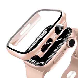 ANYOI 対応 Apple Watch ケース 40mm 保護 ケース アップルウォッチ カバー ガラスフィルム 一体型 メッキ加工 アップルウォッチ ケース 