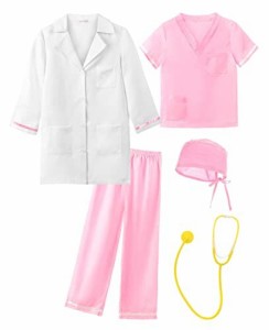 (ReliBeauty) お医者さんごっこ 子供用白衣 キッズ コスチューム 衣装 ハロウィン 仮装 子供 男の子 女の子 ドクター コスプレ なりきり 