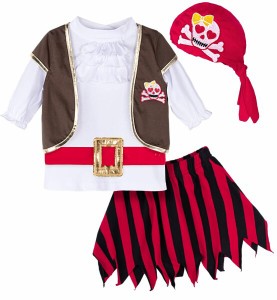 (BECOS) 女の子 海賊 コスチューム ロンパース 子供服 コスプレ 仮装 ハロウィン (海賊 (ドレス), 2T)