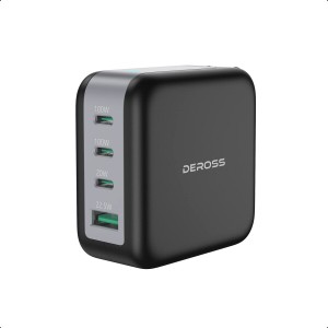 DEROSS 4ポート USB-C + A PD充電器100W Type C 急速充電器ノートPC2台同時に急速充電 iPhone Galaxy Android、iPad Pro、MacBook Pro