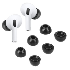 kwmobile 6x 対応: Apple AirPods Pro イヤーピース - 交換用 イヤーチップ パッド S/M/Lサイズ 黒色