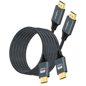 Twozoh 4K HDMIケーブル 3M 2本入りク ナイロン編組 高速 HDMI コード 18Gbps 3D/4K@60Hz/2160P/1080Pに対応 適格請求書発行可