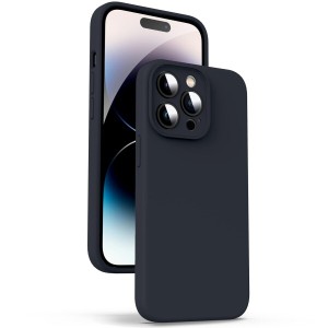 Supdeal 液体シリコンケース対応 iPhone 14 Pro、(真の液体シリコーン) (カメラレンズ保護) (指紋防止) (ソフトタッチ) (耐衝撃) 4層保護