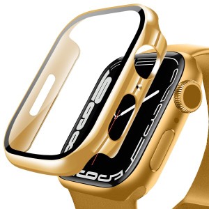 DYAOLE 対応 Apple Watch Series 9/8/7 ケース 45mm アップルウォッチ9/8/7 ケース 45mm 光沢ケース 対応 アップルウォッチ カバー ガラ