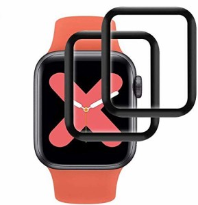 2枚セット】Apple Watch 38mm フィルム Apple Watch Series 3/2/1 保護フィルム 強化ガラス＋炭素繊維製 独創の二重構造 3D全面保護 耐衝