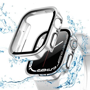 (AMAPC)  for Apple Watch ケース Apple Watch ケース 対応 IP68完全防水 バンド 水泳・スポーツ専用 防水ケース 3D直角エッジデザイン A