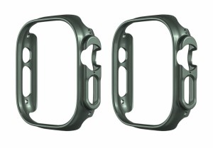 Sakulaya Apple Watch Ultra ケース アップルウォッチ ケース PC 耐衝撃性 超薄 Apple Watch Ultra 2 / Ultra 49mm 対応 カバー グリーン