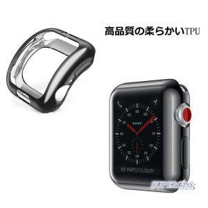 コンパチブル Apple Watch Series 4/5 ケース アップルウォッチ4/5 カバー 40mm メッキ TPU ケース 耐衝撃性 超簿 脱着簡単 アップルウォ