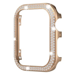 NINKI 適応Apple Watch 保護ケース45mm Apple Watch Series 7 8 9ケース iWatch45mm 合金バンパー ダブルダイヤモンド ピカピカ 耐久性 