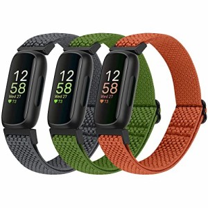 Bcuckood Fitbit Inspire 3/Inspire 2/Inspire/Inspire HR/Ace 2/Ace 3 バンドと互換性あり、伸縮性のある調節可能な交換用リストバンド 