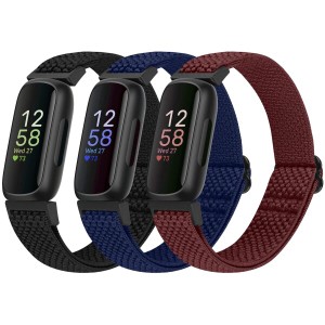 Bcuckood Fitbit Inspire 3/Inspire 2/Inspire/Inspire HR/Ace 2/Ace 3 バンドと互換性あり、伸縮性のある調節可能な交換用リストバンド 