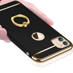 KUJQOC iPhone 11 ケース リング付き 衝撃防止 全面保護 耐衝撃 指紋防止 スタンド機能 3パーツ式 アイフォン11 ケース 落下防止 薄型 ス