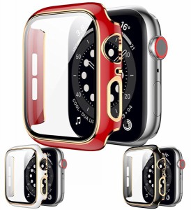 venk Apple Watch用 アップルウォッチ 8 7 SE 6 5 4 3 2 Series対応に専用ケース カバー ガラスフィルム 一体型 38mm 40mm 42mm 44mm 41m