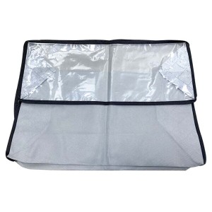 RISACCA 衣類 収納ケース 収納袋 透明窓 活性炭 不織布 防湿 消臭 (48×35×20cm)