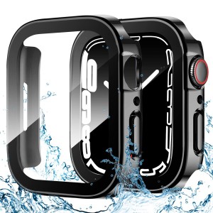 (ILYAML)  for Apple Watch ケース Apple Watch ケース 対応 IP68完全防水 バンド 水泳・スポーツ専用 防水ケース 3D直角エッジデザイン 