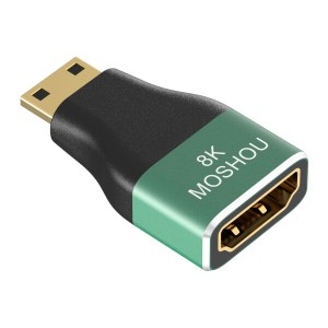 Sikai 8K Mini HDMI to HDMI メス 変換コネクター 8K@60Hz 48Gbps HDR HIFI eARC対応 8K HDMI2.1規格 ミニHDMI to HDMIケーブル 双方向転