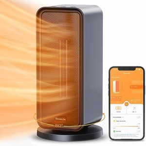 GoveeLife セラミックヒーター 電気ヒーター セラミックファンヒーター 省エネ&節電 タイマー機能 Wi-Fi & アプリ & 音声コントロール 80