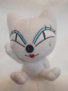 クロネコヤマト 　ぬいぐるみ　目　刺繍　白猫