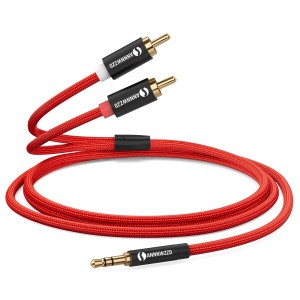 ANNNWZZD RCA 3.5mm 変換, 3.5mm RCAオーディオケーブルAVセレクタ PC iPhone Android 端末 車載AUX などに対応 2M