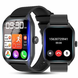 スマートウォッチ 通話機能付き iPhone対応 アンドロイド対応 腕時計 Bluetooth5.3 Smart Watch 1.96インチ大画面 IP67防水 歩数計 100種