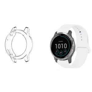 Lamshaw Garmin vivoactive 4 ケース, シリコーン TPU ケース + シリコーン バンド 対応 GARMIN(ガーミン) vivoactive4 GPSスマートウォ