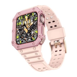 コンパチブル apple watch バンド アップルウォッチバンド 二重構造 ケース一体型 交換用ベルトapple watch series SE/7/6/5/4/3/2/1 38m