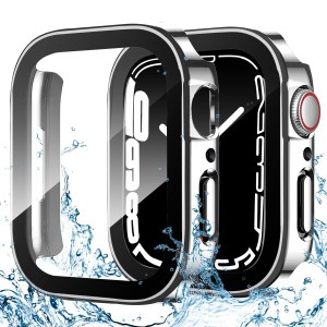 (ILYAML)  for Apple Watch ケース Apple Watch ケース 対応 IP68完全防水 バンド 水泳・スポーツ専用 防水ケース 3D直角エッジデザイン 